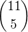 kopírovat do textarea ${11\choose5}$