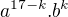 $a^{17-k}.b^{k}$