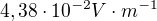 $4,38\cdot 10^{-2}V\cdot m^{-1}$