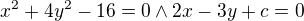 kopírovat do textarea $x^2+4y^2-16=0 \wedge 2x -3y + c = 0$