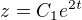 $z=C_1e^{2t}$