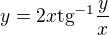 $y=2x\text{tg}^{-1}\frac{y}{x}$