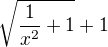 kopírovat do textarea $\sqrt{\frac{1}{x^{2}}+1}+1$