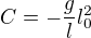 $C=-\frac gl l_0^2$