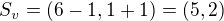 $S_{v}=(6-1,1+1)=(5,2)$