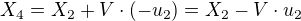 $X_4 = X_2 + V \cdot (-u_2) = X_2 - V \cdot u_2$