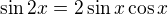 kopírovat do textarea $\sin 2x=2 \sin x \cos x$
