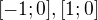 $[-1;0 ] , [1;0 ]$