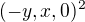 $(-y,x,0)^2$