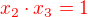 $\color {red} x_2\cdot x_3 = 1$