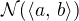 $\mathcal{N}(\langle a,\, b \rangle )$