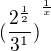 ${( \frac{{2}^\frac{1}{2}}{3^{1}})}^\frac{1}{x}$