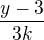 $\frac{y-3}{3k}$