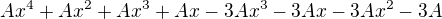 kopírovat do textarea $Ax^4+Ax^2+Ax^3+Ax-3Ax^3-3Ax-3Ax^2-3A$