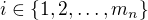 $i \in \{1,2,\dots,m_n\}$