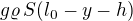 $g\varrho\,S ( l_0 - y -h)$