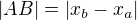 $|AB|=|x_b-x_a|$