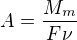 $A=\frac{M_{m}}{F\nu }$