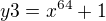 $y3=x^{64}+1$