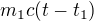 $m_1c(t-t_1)$