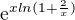 $\mathrm{e}^{xln(1+\frac{2}{x})}$