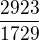$\frac{2923}{1729}$