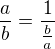 $\frac{a}{b}=\frac{1}{\frac{b}{a}}$