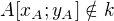 $A[x_{A};y_{A}]\notin k$