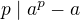 $p\mid a^{p}-a$