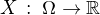 kopírovat do textarea $X\,:\;\cal{\rm{\Omega}}\to\mathbb{R}$