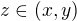 $z\in(x,y)$