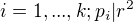 $ i= 1,...,k; p_i|r^2$