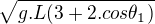 $\sqrt{g.L(3+2.cos{\theta_1})}$