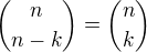 ${n \choose n-k} = {n \choose k}$