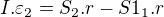 $I.\varepsilon _{2}=S_{2}.r-S1_{1}.r$
