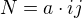 $N=a\cdot ij$