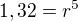kopírovat do textarea $1,32=r^{5}$