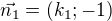 $\vec{n_1}=(k_1;-1)$