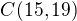 $C(15,19)$