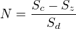 $N=\frac{S_c-S_z}{S_d}$