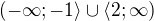 $(-\infty ;-1\rangle\cup \langle2;\infty )$