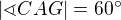 $|\sphericalangle CAG|=60^\circ $