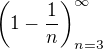 $\(1-\frac{1}{n}\)_{n=3}^{\infty}$