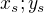 $x_{s};y_{s}$