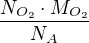 $\frac{N_{O_{2}}\cdot M_{O_{2}}}{N_{A}}$