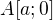 $A[a;0]$