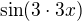 $\sin (3\cdot3x)$