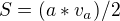 kopírovat do textarea $S=(a*v_a)/2$