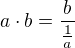 $a \cdot b = \frac{b}{\frac 1a}$