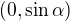 $(0,\sin \alpha)$